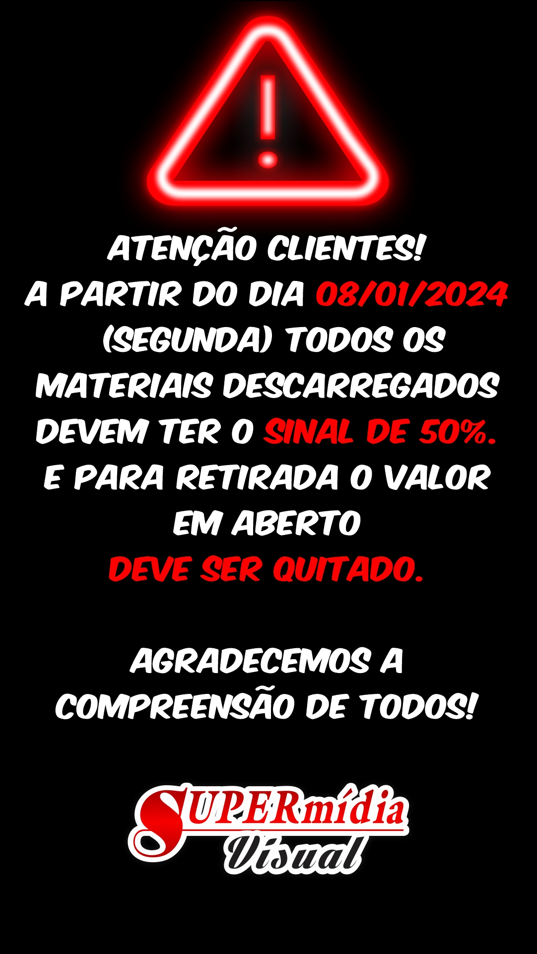 Atenção Clientes