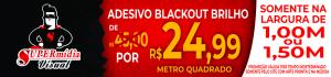 Promoção - Adesivo Blackout Brilho   4x0 Brilho Corte Reto 
